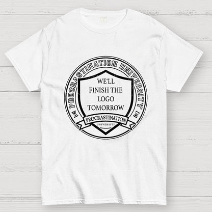 Procrastination University Logo Unisex Geek T-Shirt