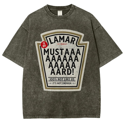 Lamar Mustard TV Off Essential Vintage Distressed T-shirt