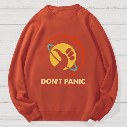 42 Answer to Life Universe Everything Don't Panic Geek Cotton Sweatshirt