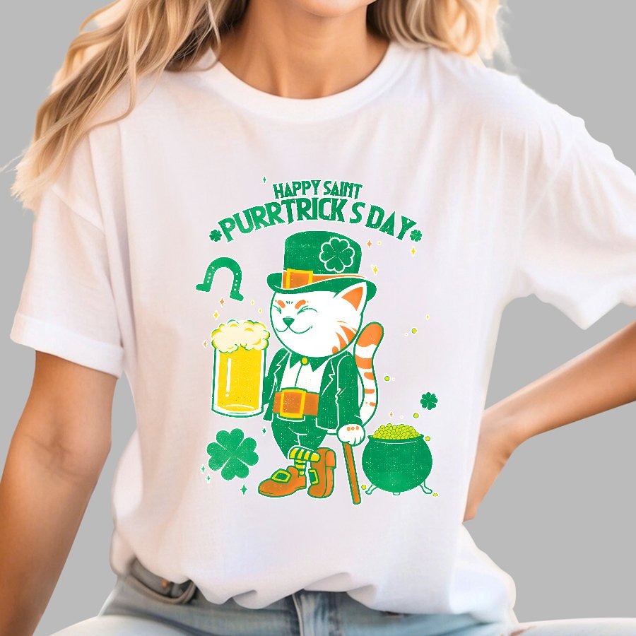 Cat St. Patrick's Day Geek T-Shirt