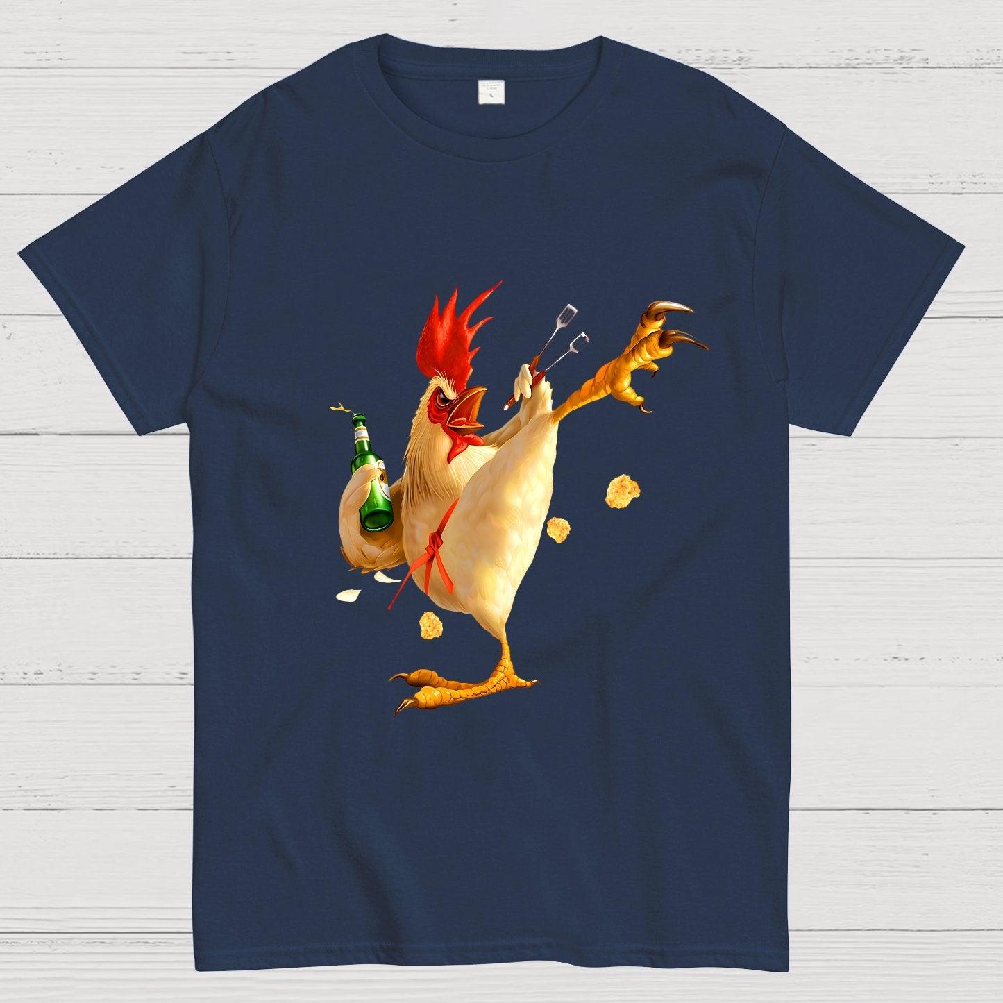 Fighting Chickens Funny Geek T-Shirt
