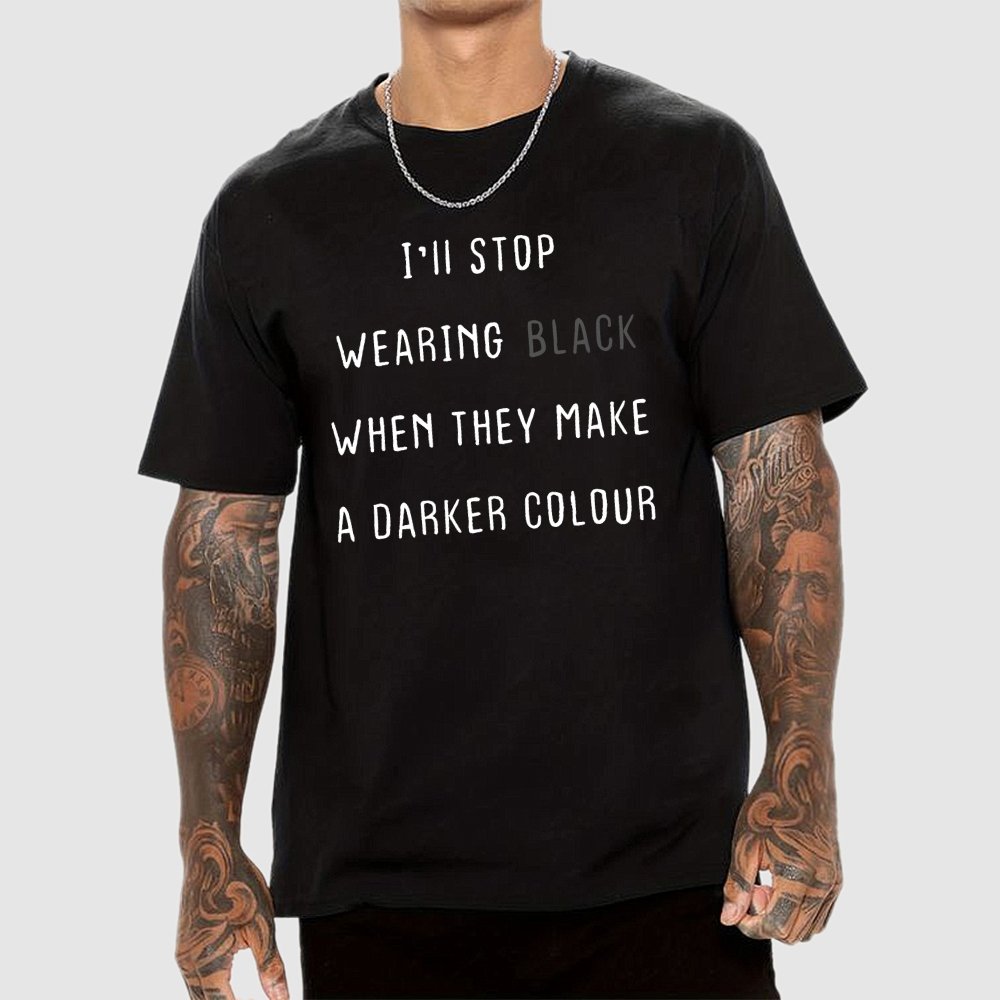 Wearing Black Geek T-Shirt