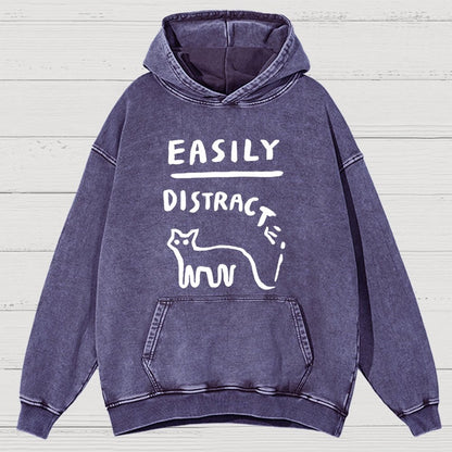 Easily Distrac Vintage Distressed Hoodie
