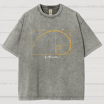 Fibonacci Shirt ∙ Math Art ∙ Science Engineer Vintage Distressed T-shirt