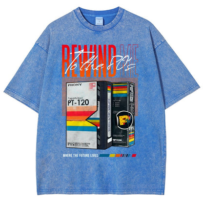 Rewind Me to The 80's Vintage Distressed T-shirt