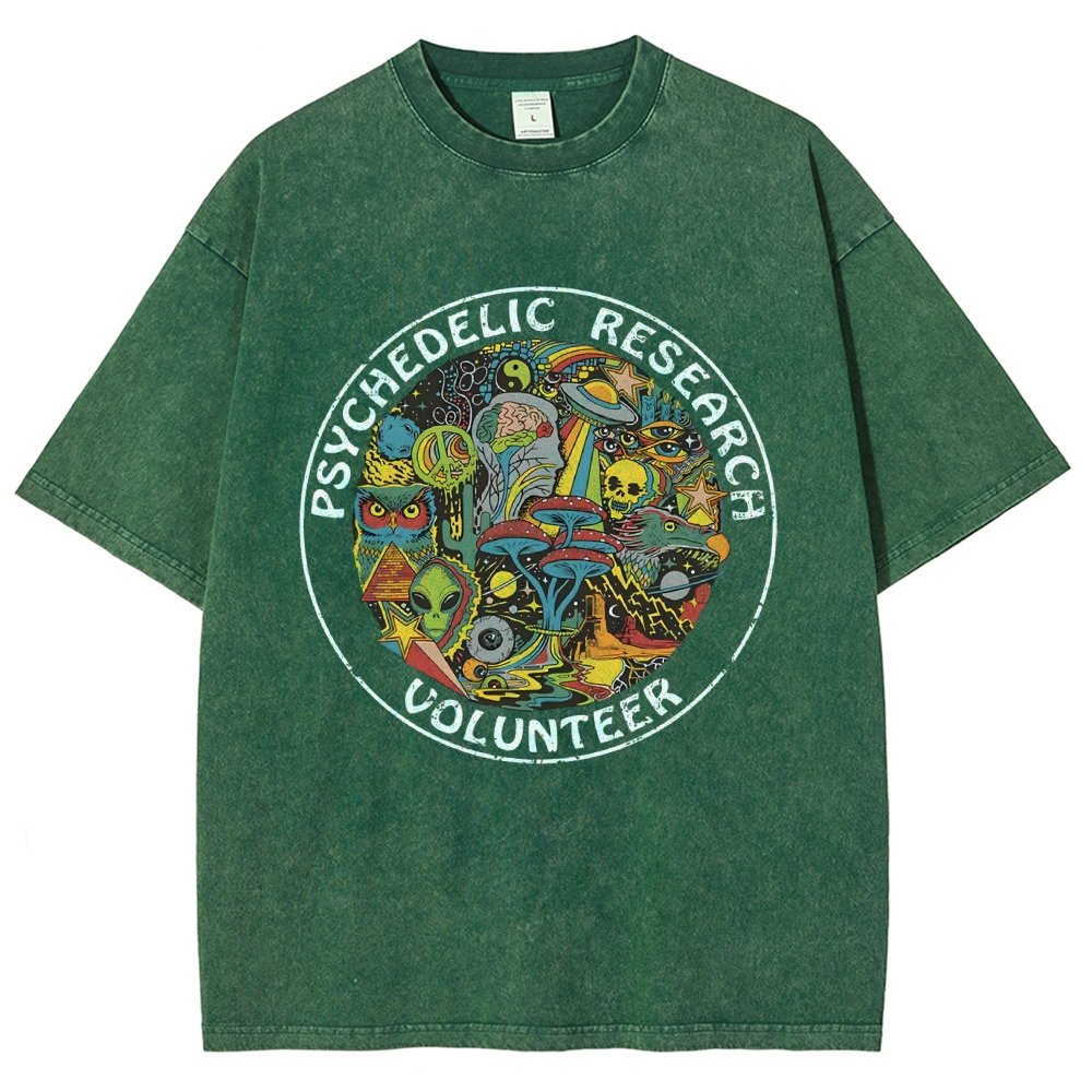 Psychedelic Research Volunteer Vintage Distressed T-shirt