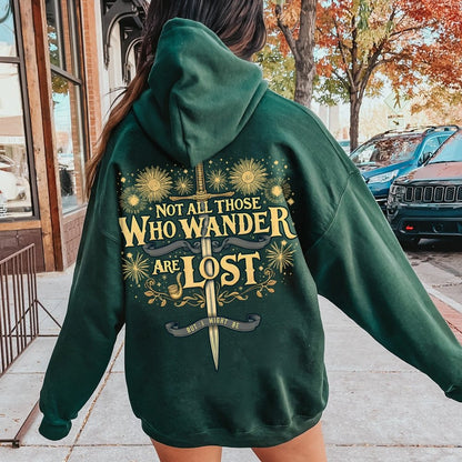 I Might Be Lost Printed Back Unisex Cotton Hoodie