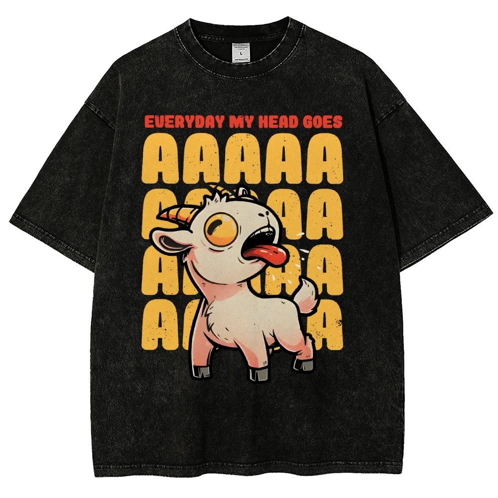 Everyday My Head Goes AAA Vintage Distressed T-shirt
