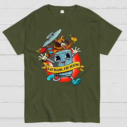 Eat Trash Die Young Vintage Cartoon Classic Geek T-Shirt