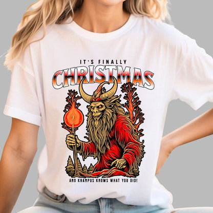 It's Finally Christmas And Krampus Knows What You Did Geek T-Shirt
