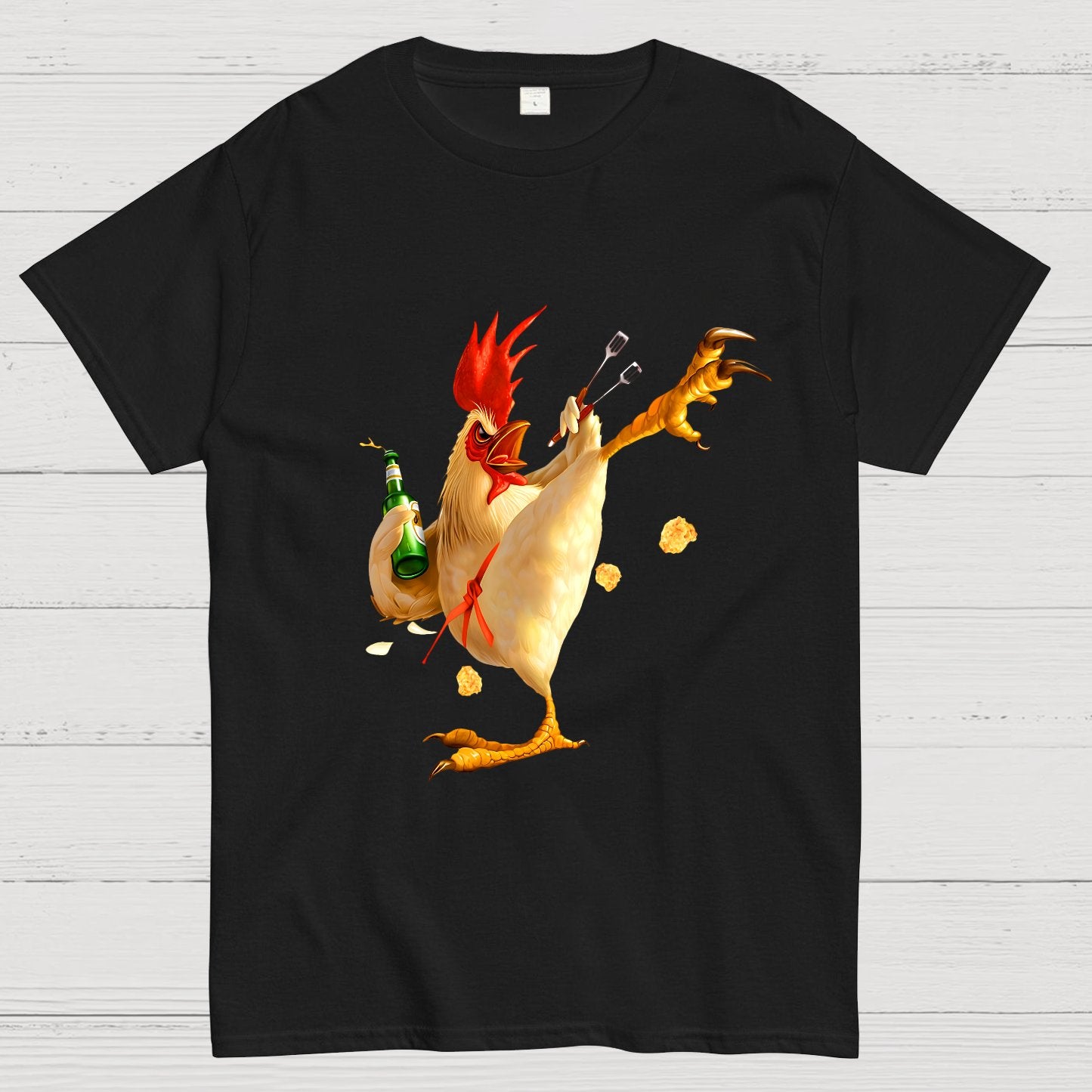 Fighting Chickens Funny Geek T-Shirt