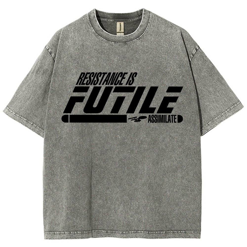Resistance is Futile Vintage Distressed T-shirt