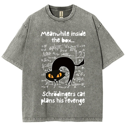 Schrodingers Cat Revenge Vintage Distressed T-shirt
