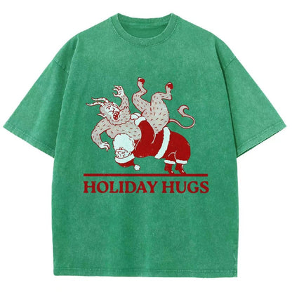 Holiday Hugs Vintage Distressed T-shirt