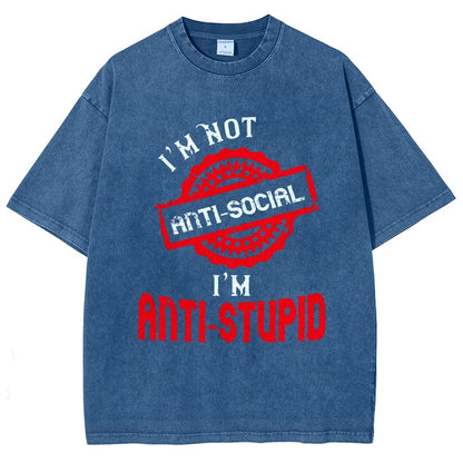 Anti-Stupid Vintage Distressed T-shirt