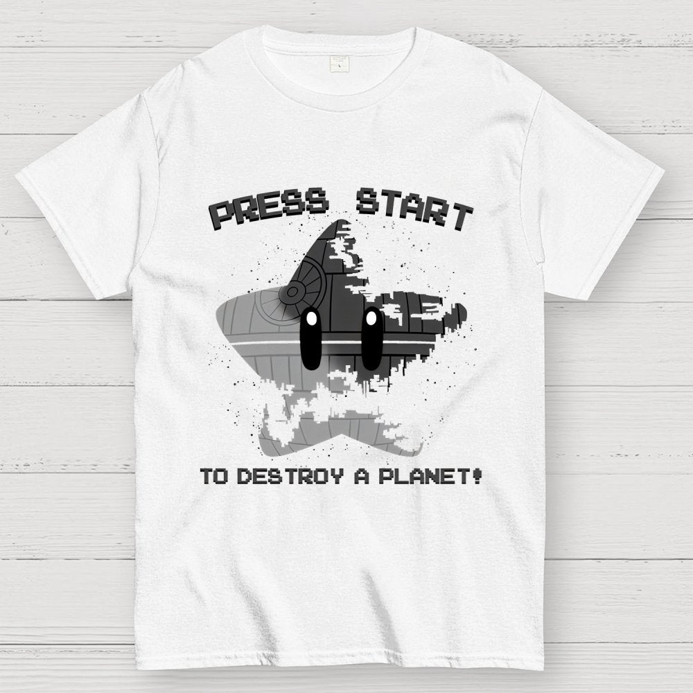 Press Start To Destroy Geek T-Shirt