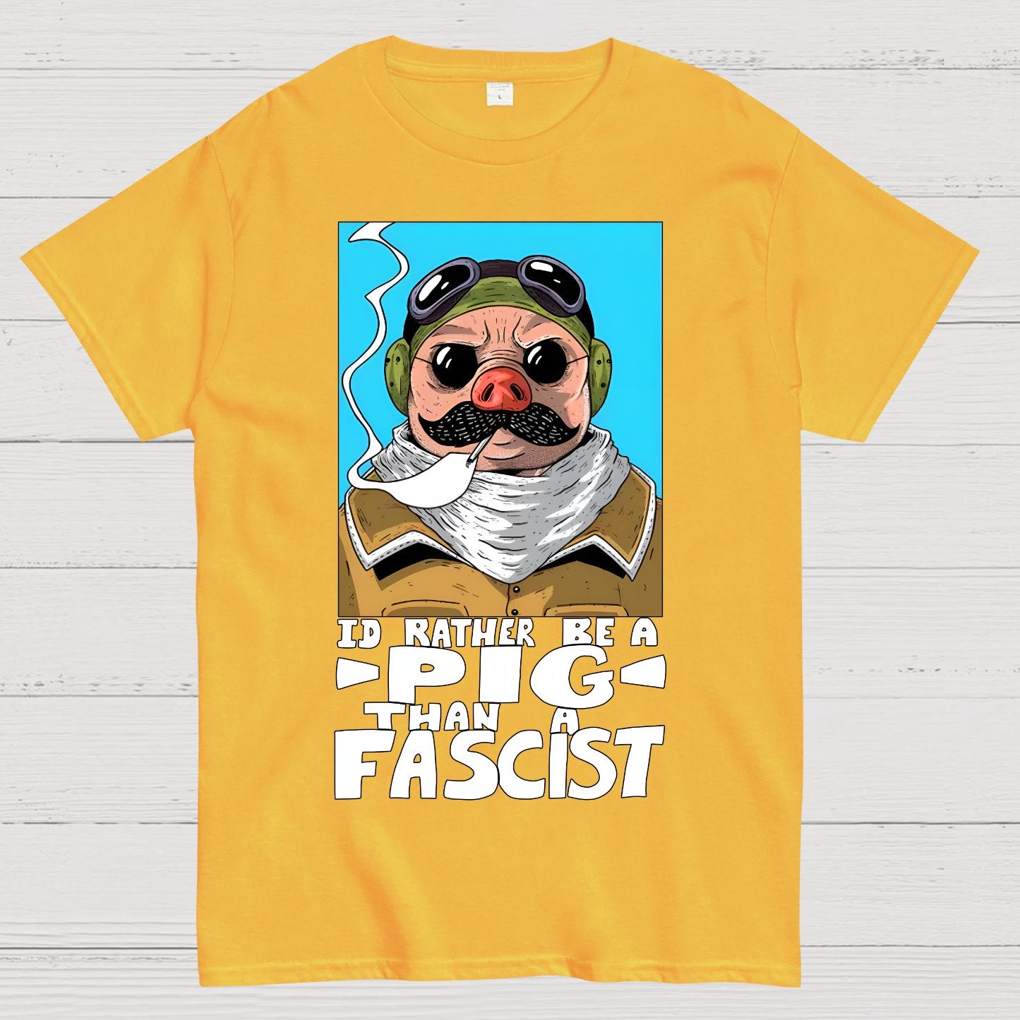 “I’d rather be a Pig than a Fascist.” Geek T-Shirt