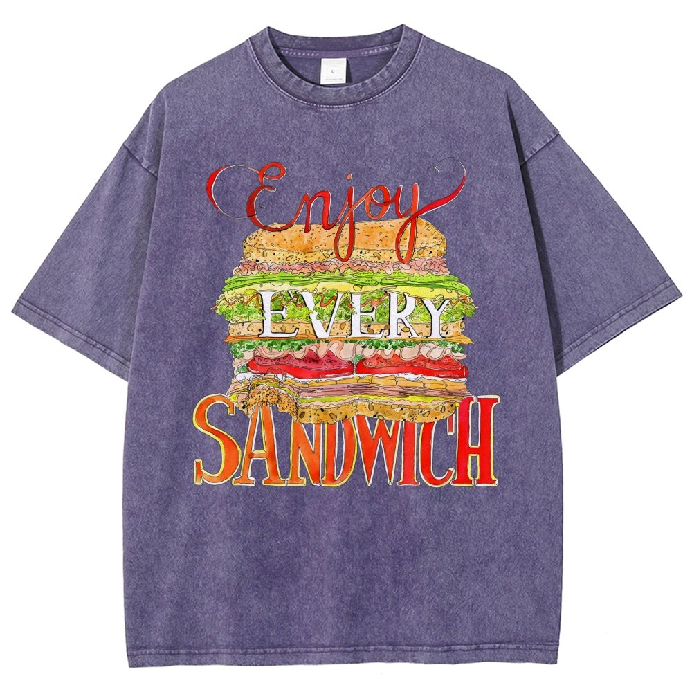 Enjoy Every Sandwich  Vintage Distressed T-shirt