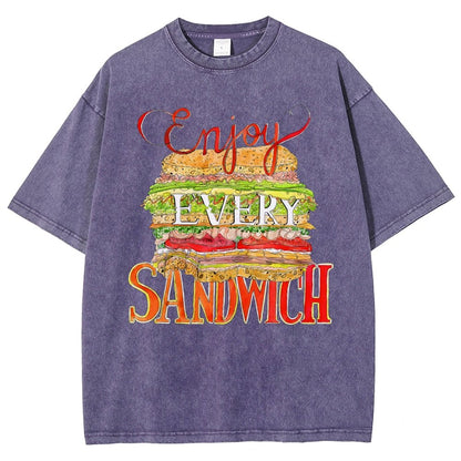 Enjoy Every Sandwich  Vintage Distressed T-shirt
