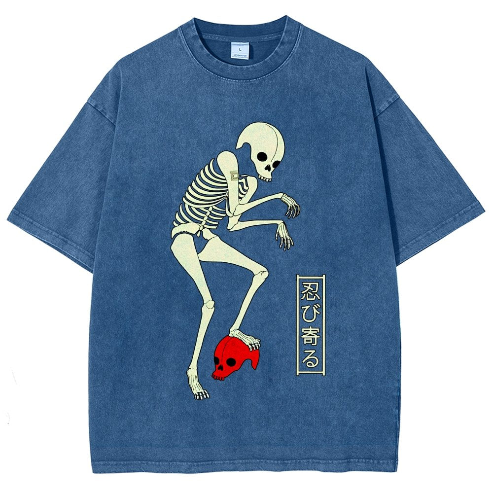 Creep Skull Vintage Distressed T-shirt