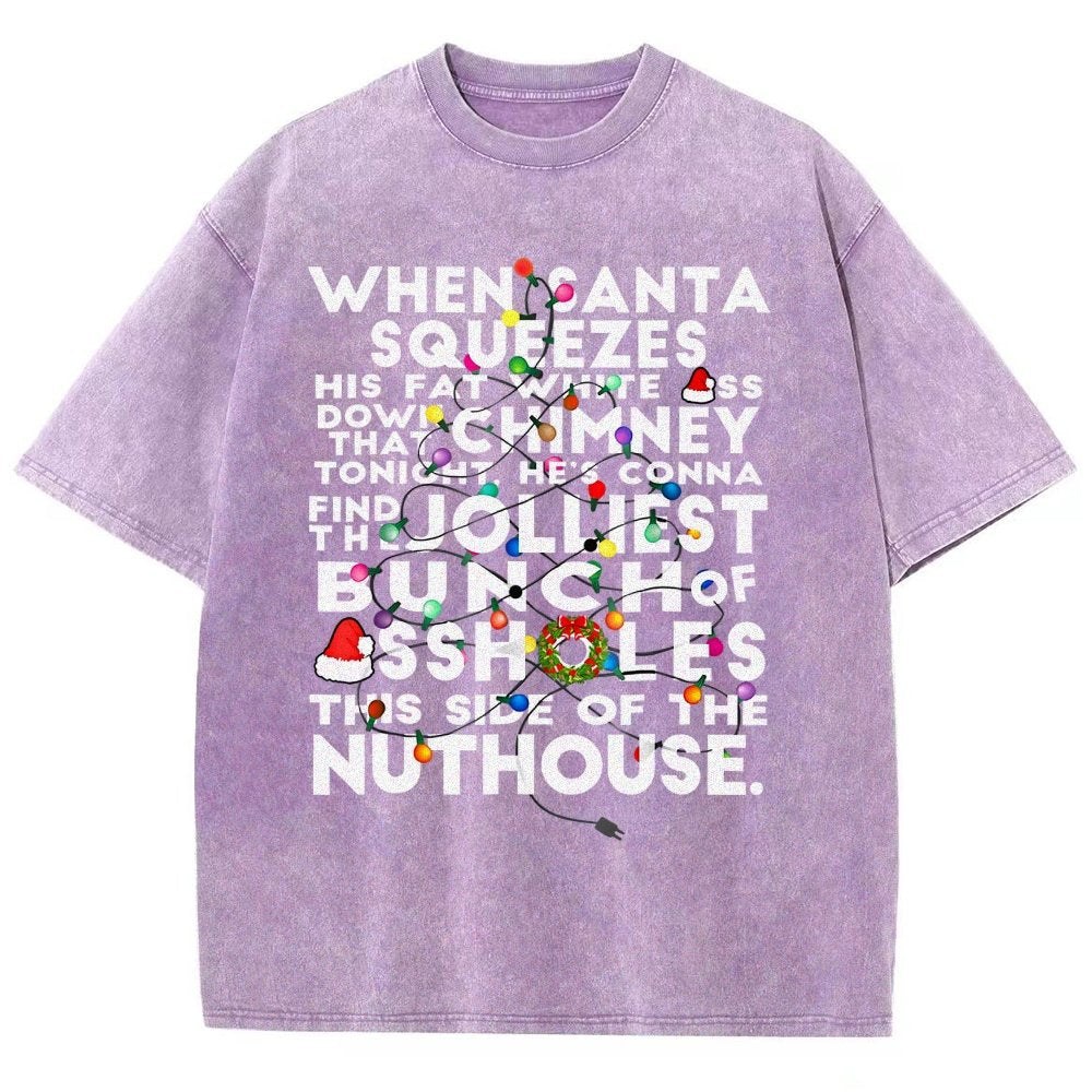 Christmas Vacation Jolly Group Vintage Distressed T-shirt