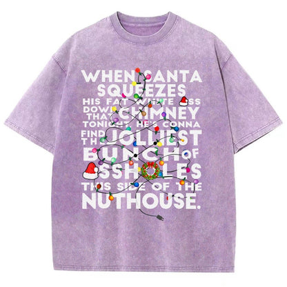 Christmas Vacation Jolly Group Vintage Distressed T-shirt