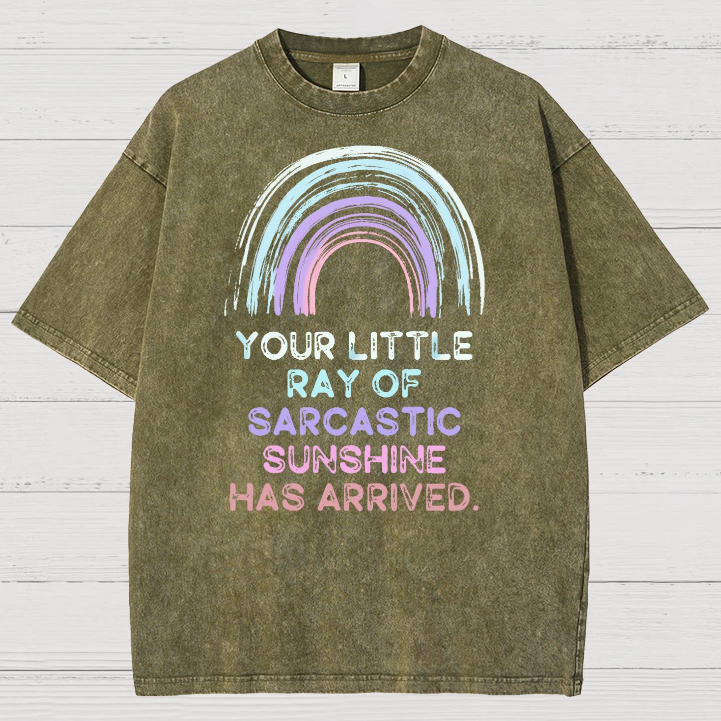 Your Little Ray of Sarcastic Sunshine Has Arrived  Vintage Distressed T-shirt
