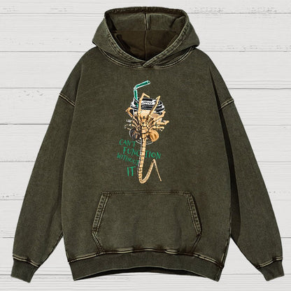 Can't Function Without It Vintage Distressed Hoodie