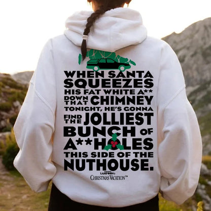 Christmas Vacation: Jolliest Bunch Geek Printed Back Cotton Hoodie
