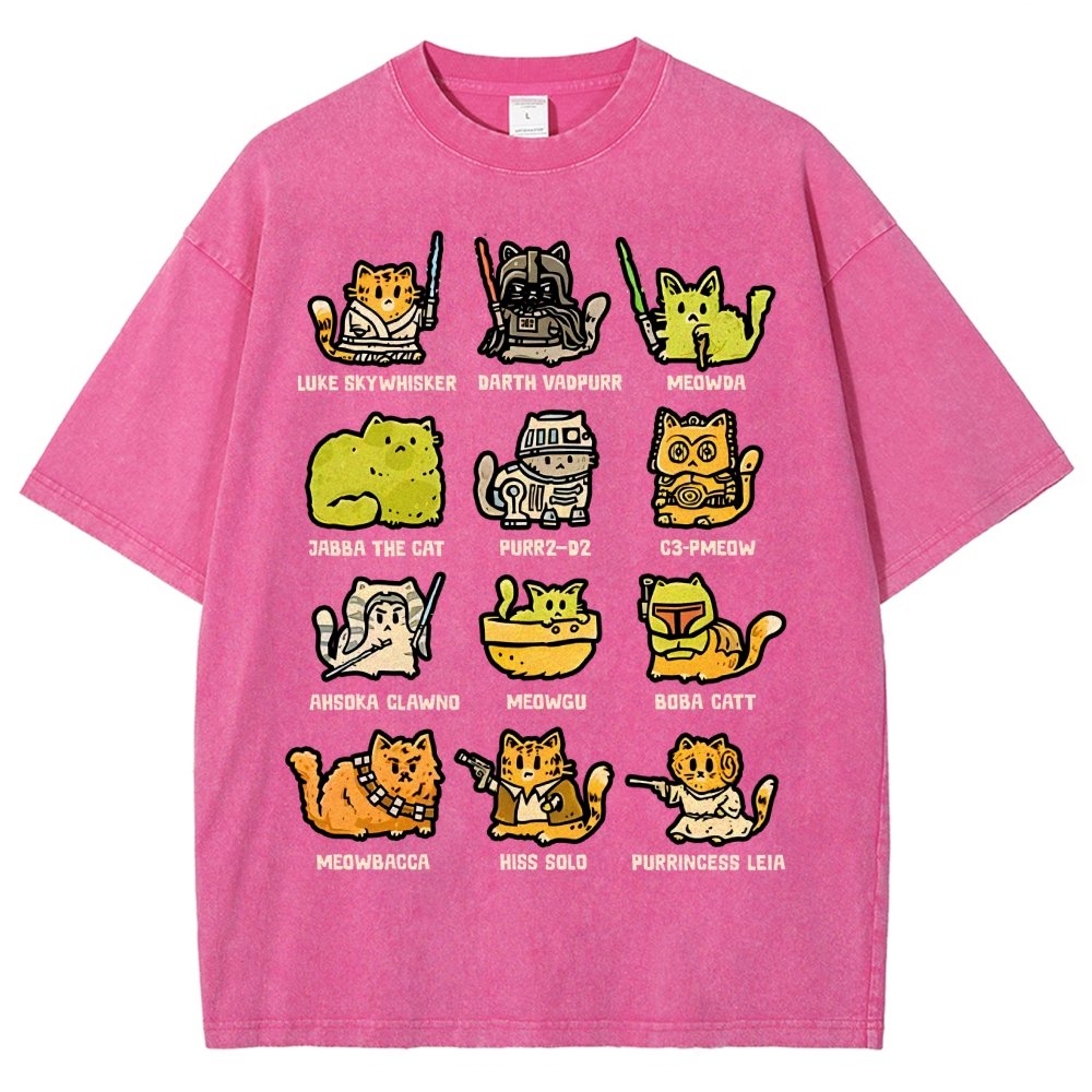 Cats of the Stars Vintage Distressed T-shirt