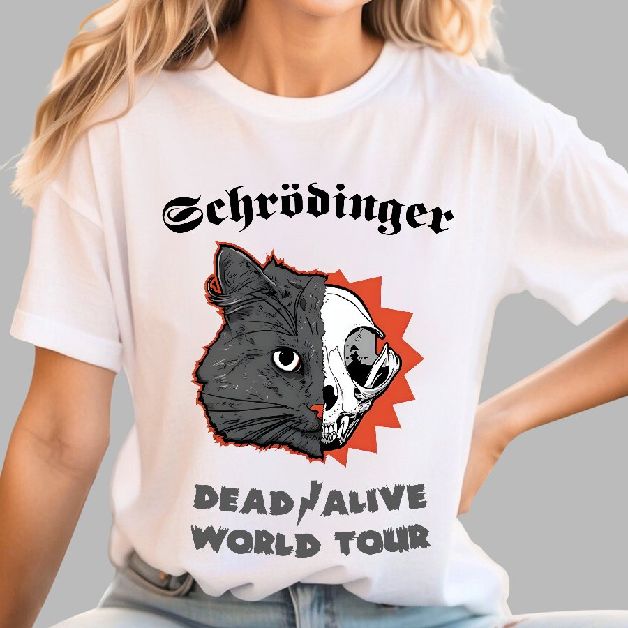 Schrodinger -Dead   Alive World Tour Geek T-Shirt