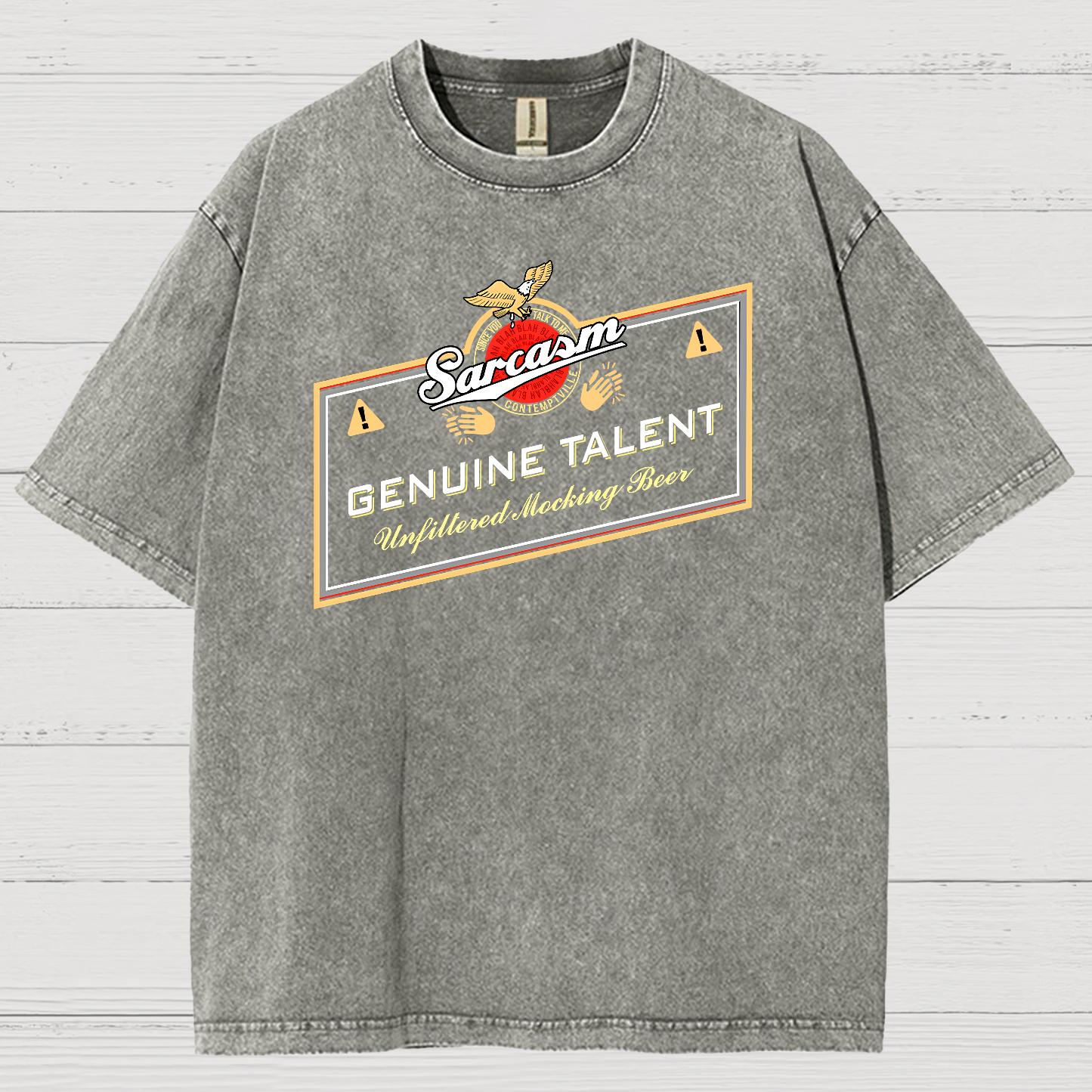 Sarcasm Genuine Talent Vintage Distressed T-shirt