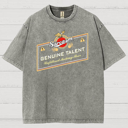 Sarcasm Genuine Talent Vintage Distressed T-shirt