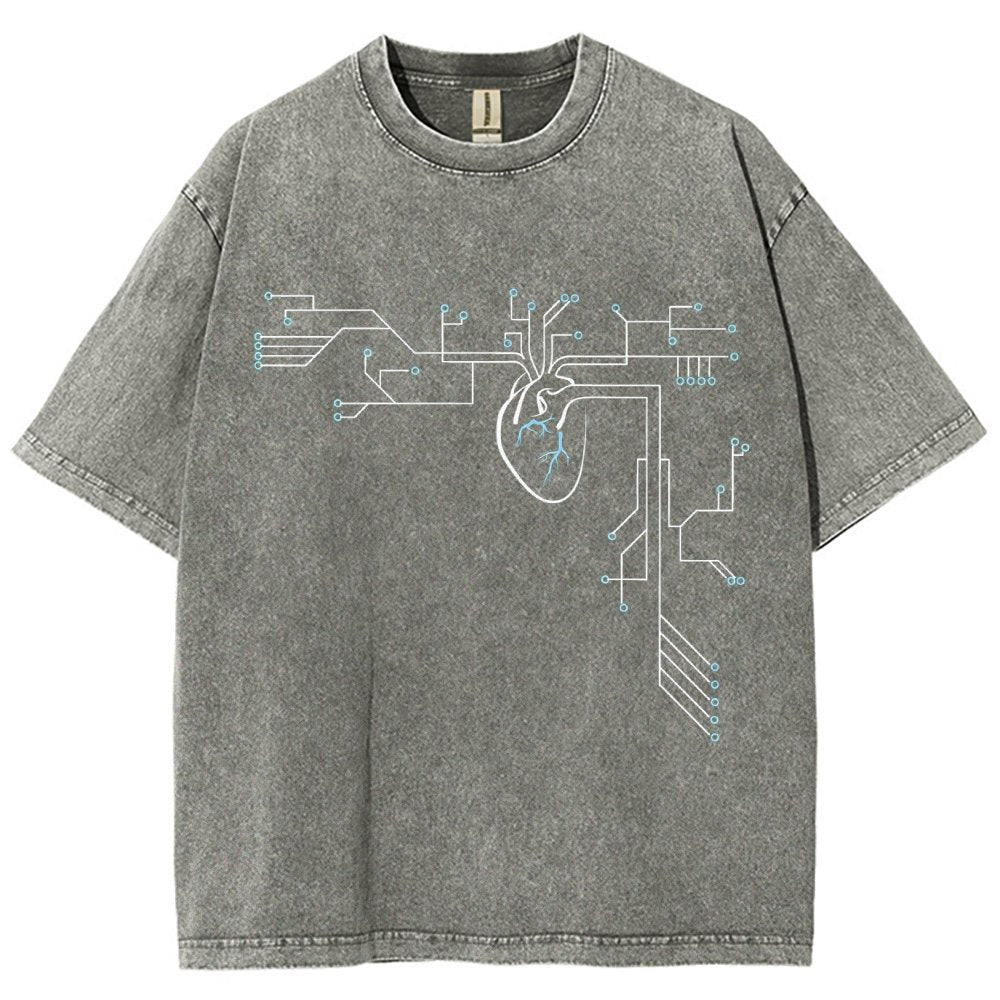 Circuit-ulatory System Vintage Distressed T-shirt