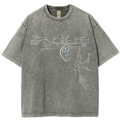 Circuit-ulatory System Vintage Distressed T-shirt