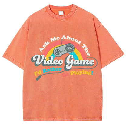Ask Me About my Video Game Vintage Distressed T-shirt