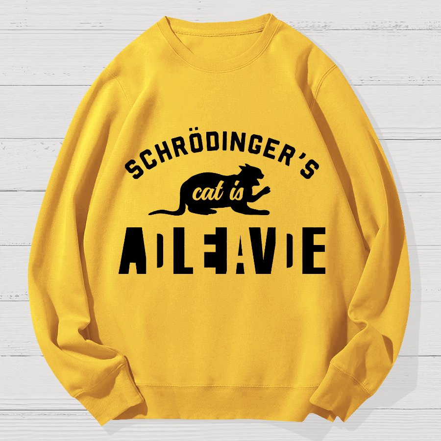 Schrödinger Cat Geek Cotton Sweatshirt