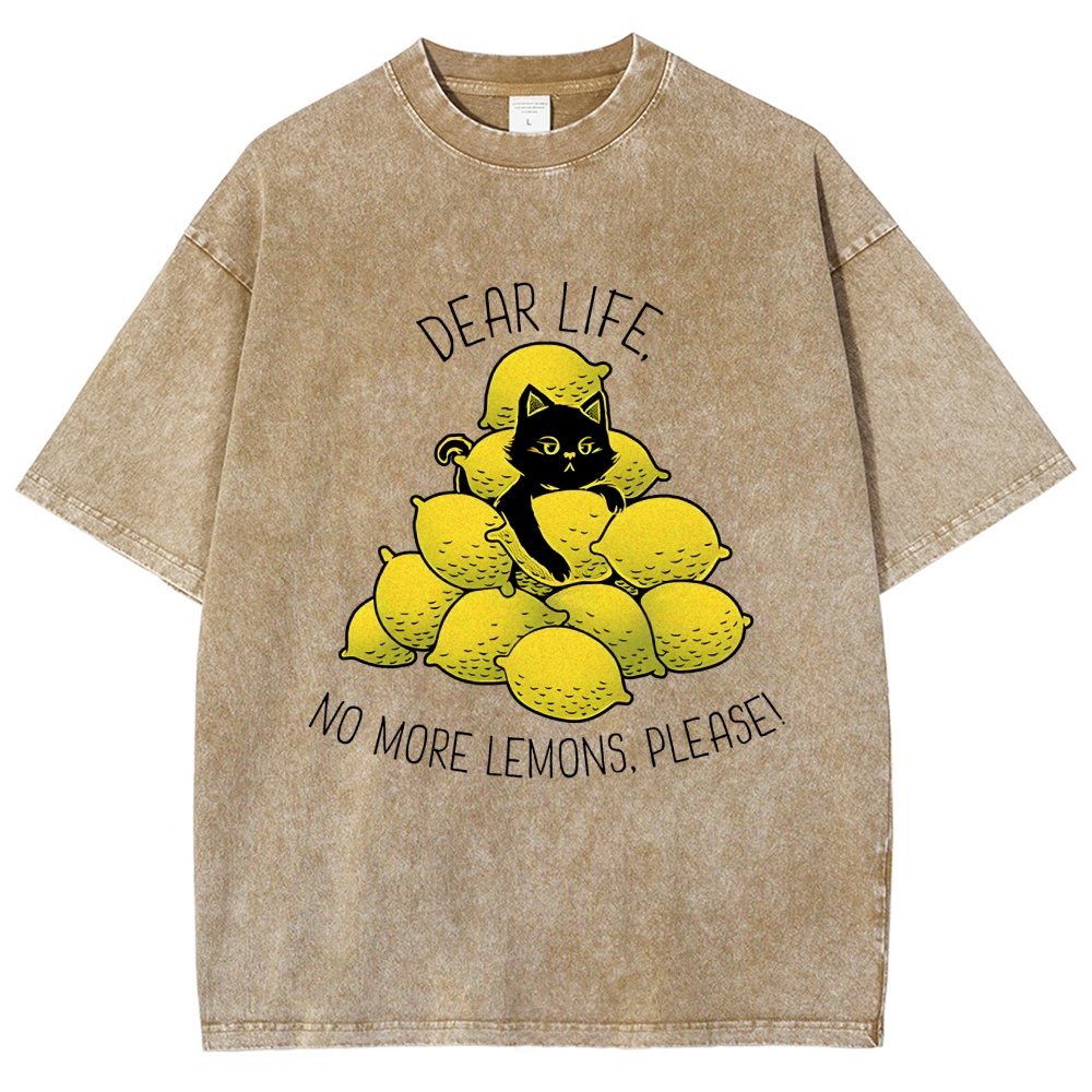 If Life Give You Lemons Black Cat Vintage Distressed T-shirt