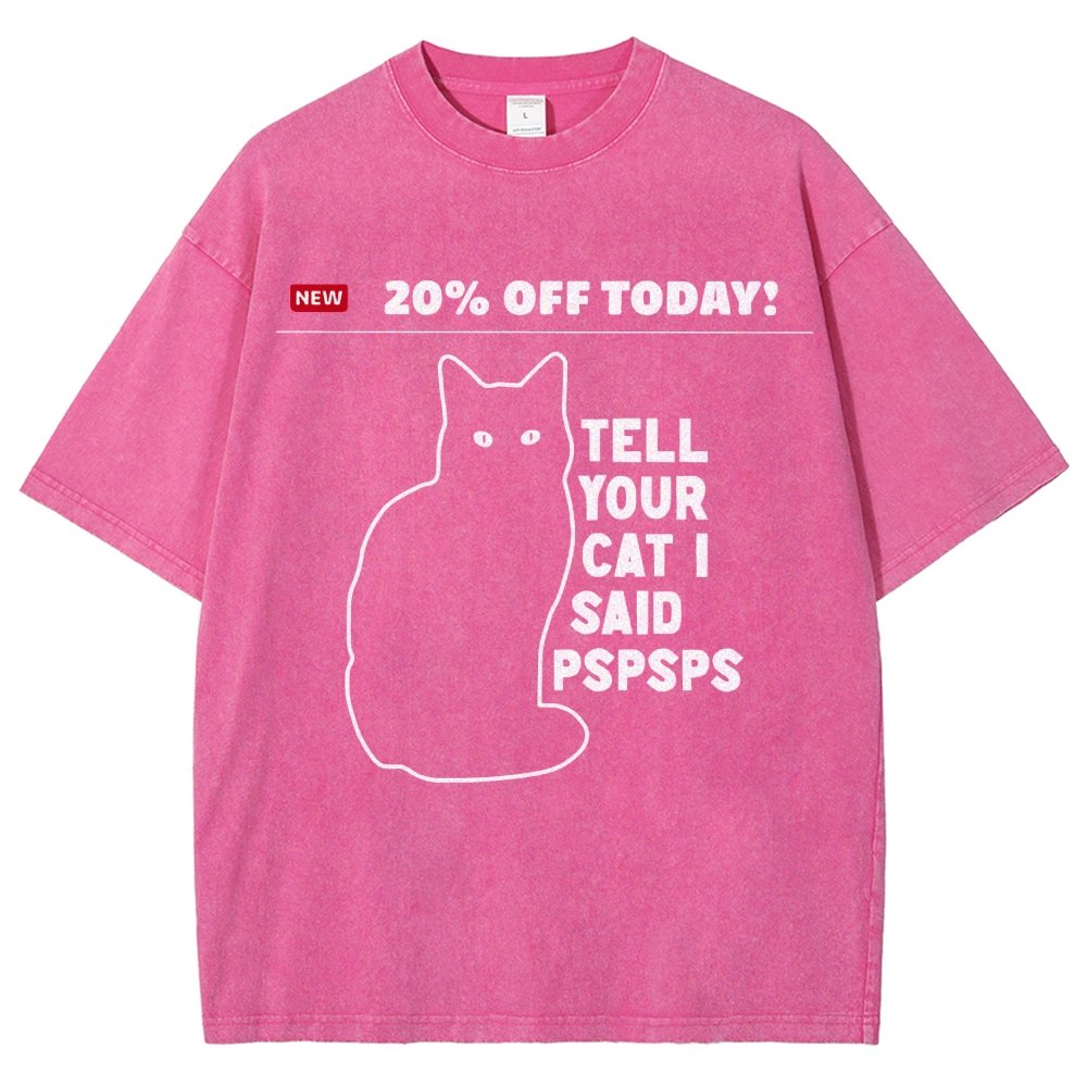 Tell Your Cat Vintage Distressed T-shirt