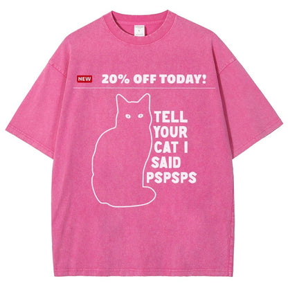 Tell Your Cat Vintage Distressed T-shirt