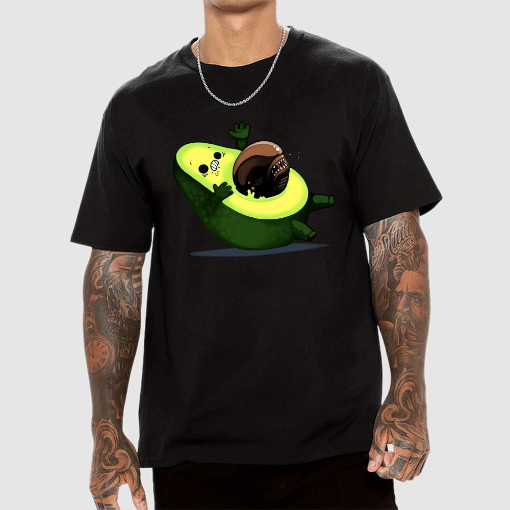 Quirky Alien Avocado Geek T-Shirt