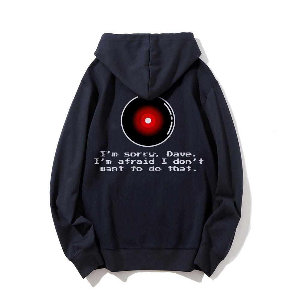 An Introvert's Odyssey I‘m sorry dave Printed Back Unisex Cotton Hoodie