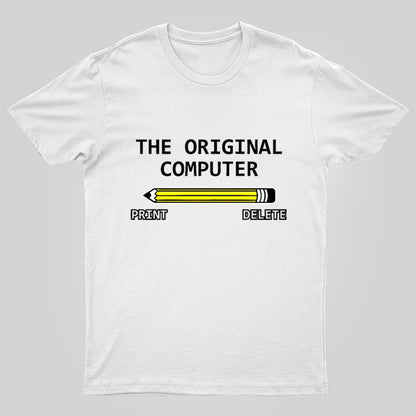 The Original Computer Print Delete Funny Graphic Printing Geeky T-Shirt