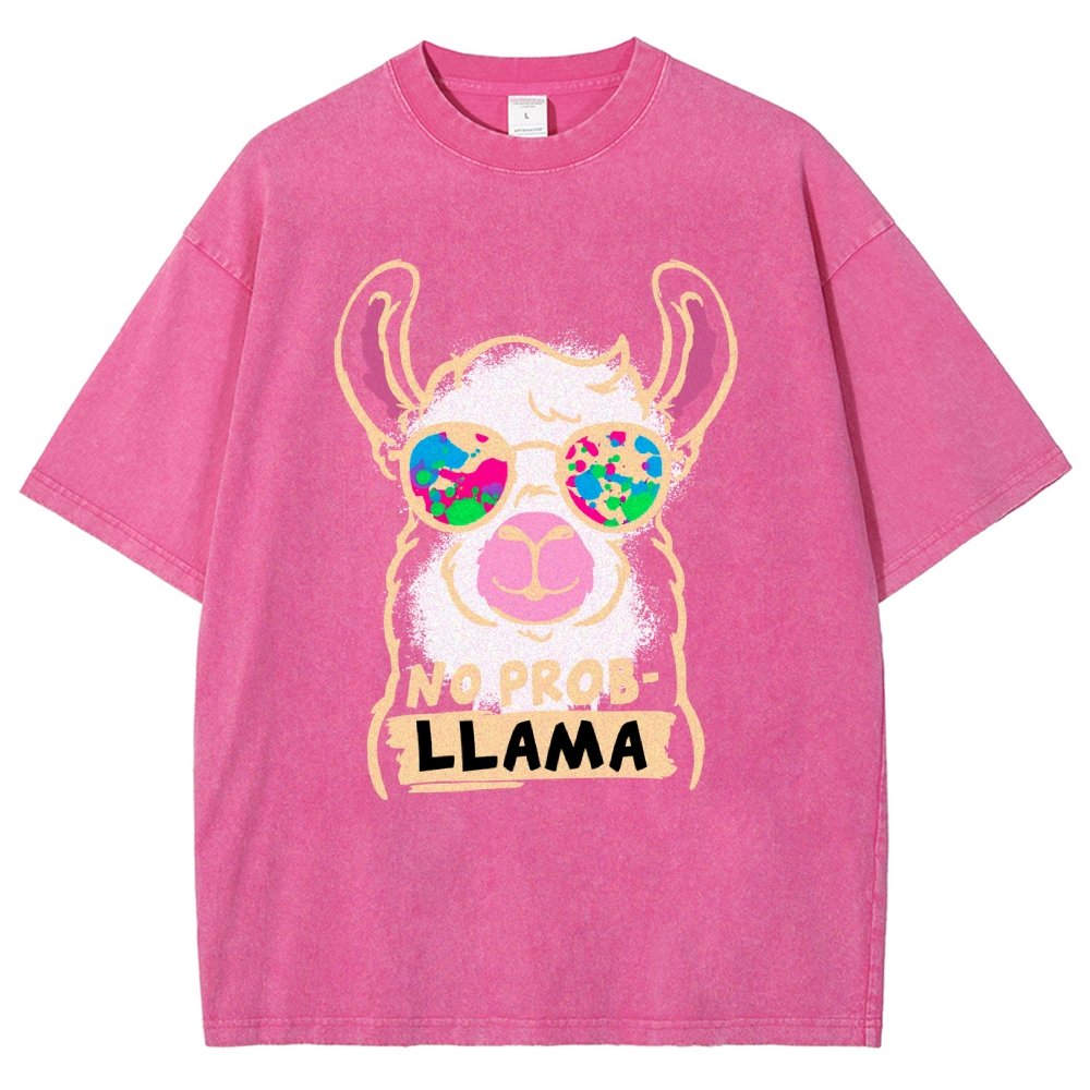 No probllama Vintage Distressed T-shirt