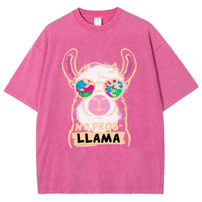 No probllama Vintage Distressed T-shirt