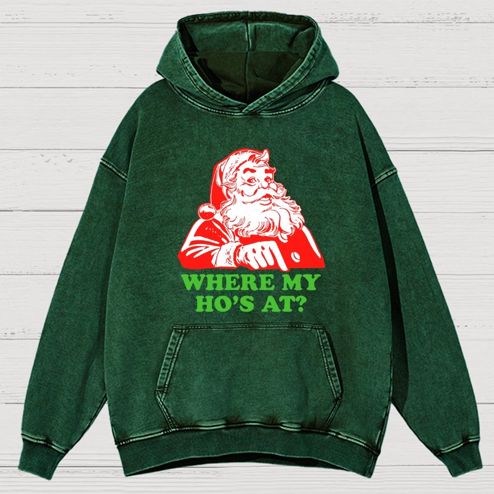 Ho Ho Ho Christmas Vintage Distressed Hoodie