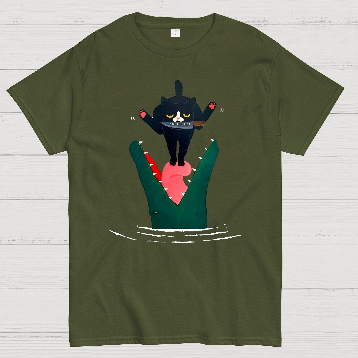 Funny Black Cat Geek T-Shirt