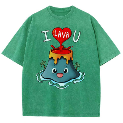 Valentine's Day.I Lava You Vintage Distressed T-shirt