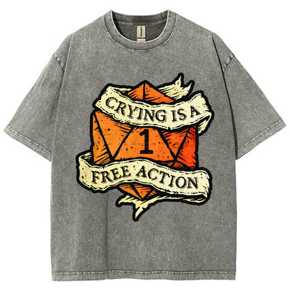 Crying is a free action Vintage Distressed T-shirt