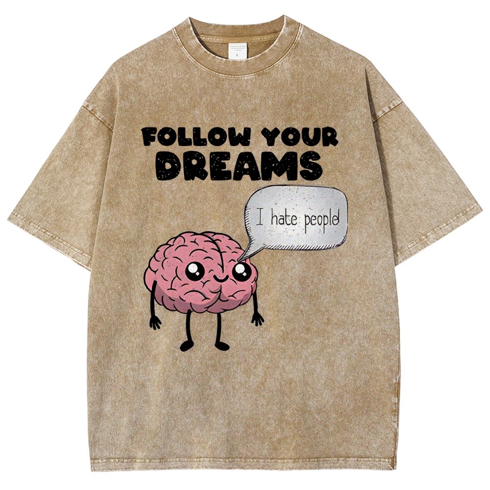 Follow Your Dreams Vintage Distressed T-shirt